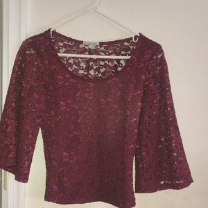 Butterfly arms lace top